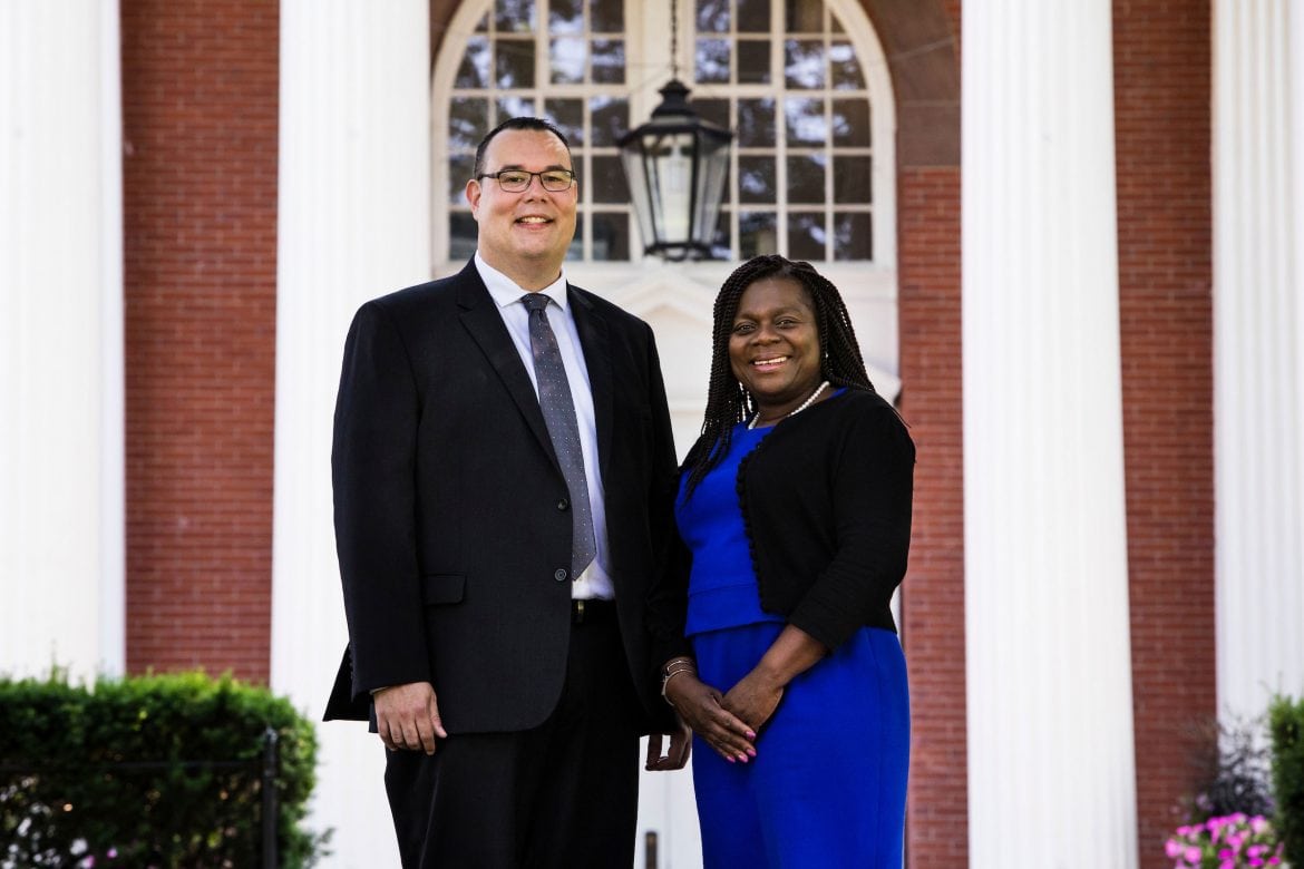 Chief Diversity Officers Rob Mack and Joyce Sackey pose for a portrait.